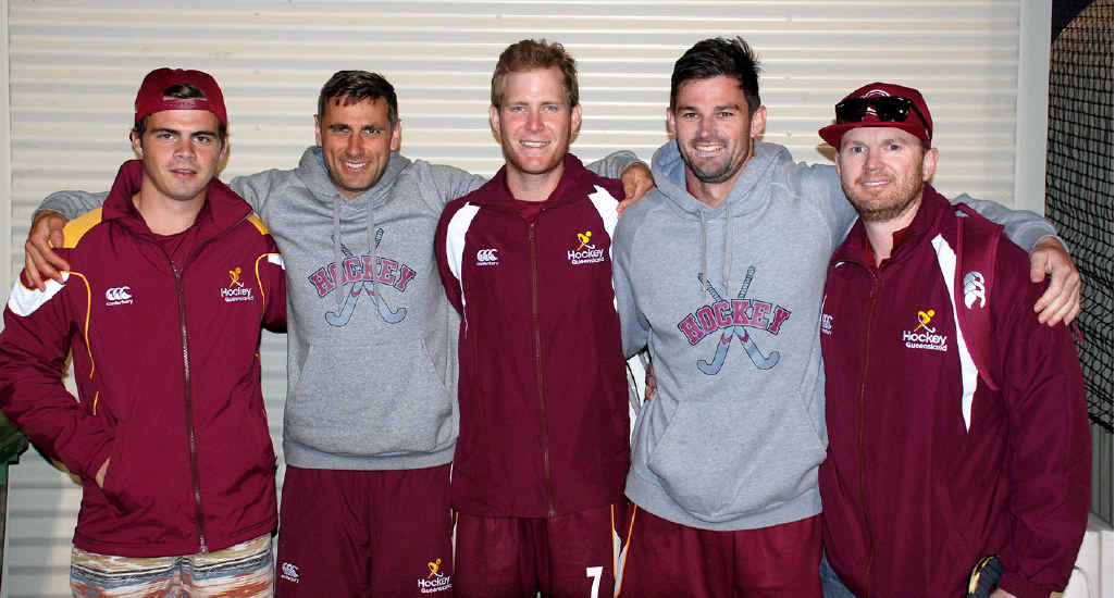 FINE COMBINATION: The Ipswich connection, which represented Queensland Country at the national carnival, (from left) players Aaron O’Beirne, Mark Pocock, Chris Mantell and Steven Bayliss with coach Nathan Hooper. FINE COMBINATION: The Ipswich connection, which represented Queensland Country at the national carnival, (from left) players Aaron O’Beirne, Mark Pocock, Chris Mantell and Steven Bayliss with coach Nathan Hooper.